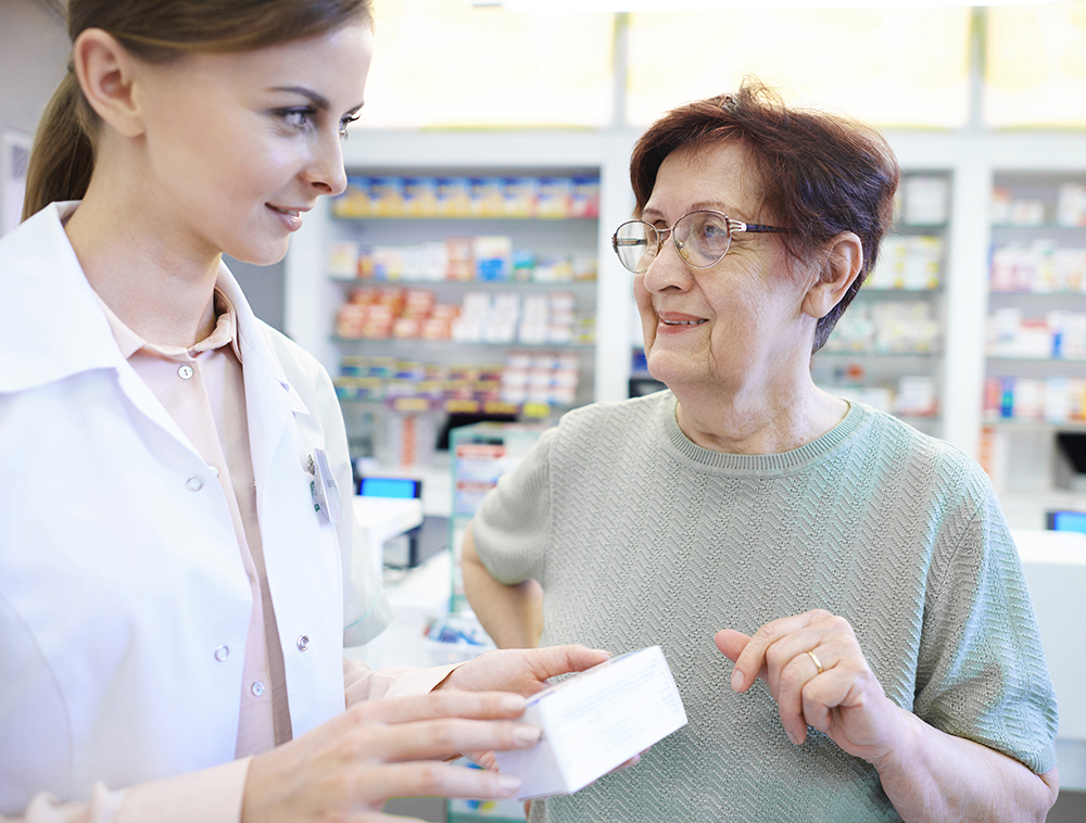 Pharmacist helping a customer